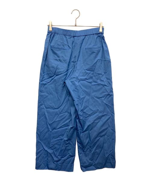 INDIVI（インディヴィ）INDIVI (インディヴィ) ウエストゴムワイドタックパンツ ブルー サイズ:38の古着・服飾アイテム