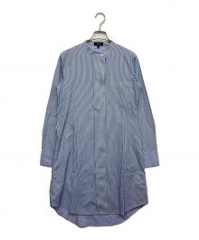 theory（セオリー）の古着「長袖 シャツワンピース」｜ブルー×ホワイト