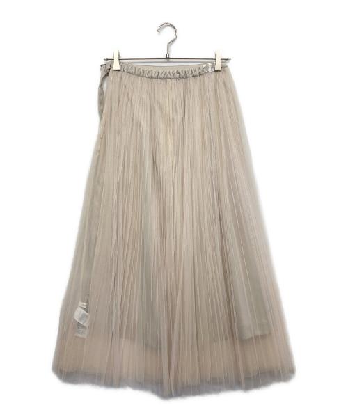 FRAY ID（フレイ アイディー）FRAY ID (フレイ アイディー) プリーツチュール スカート ベージュ サイズ:1 未使用品の古着・服飾アイテム