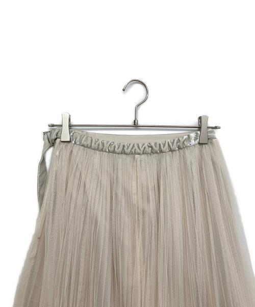 FRAY ID（フレイ アイディー）FRAY ID (フレイ アイディー) プリーツチュール スカート ベージュ サイズ:1 未使用品の古着・服飾アイテム