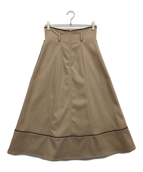 HER LIP TO（ハーリップトゥ）Her lip to (ハーリップトゥ) Belted Trimmed Midi Skirt ブラウン サイズ:M 未使用品の古着・服飾アイテム