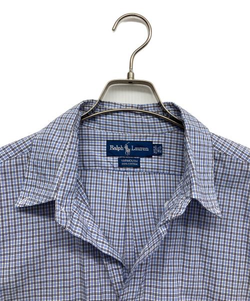 POLO RALPH LAUREN（ポロ・ラルフローレン）POLO RALPH LAUREN (ポロ・ラルフローレン) チェックシャツ ブルー サイズ:16 1/2の古着・服飾アイテム