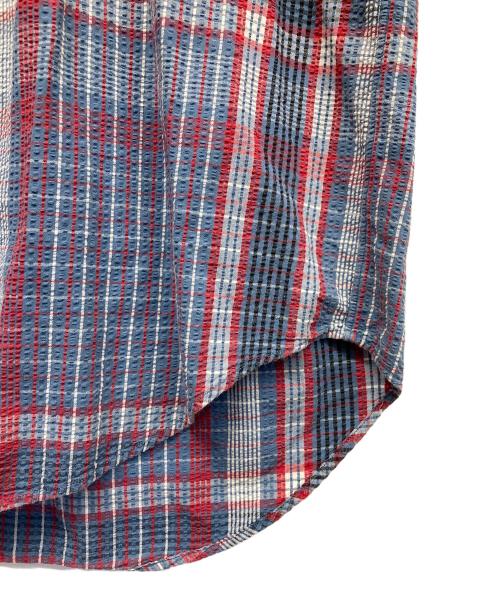 RALPH LAUREN（ラルフローレン）RALPH LAUREN (ラルフローレン) 半袖シャツ ブルー×レッド サイズ:Sの古着・服飾アイテム