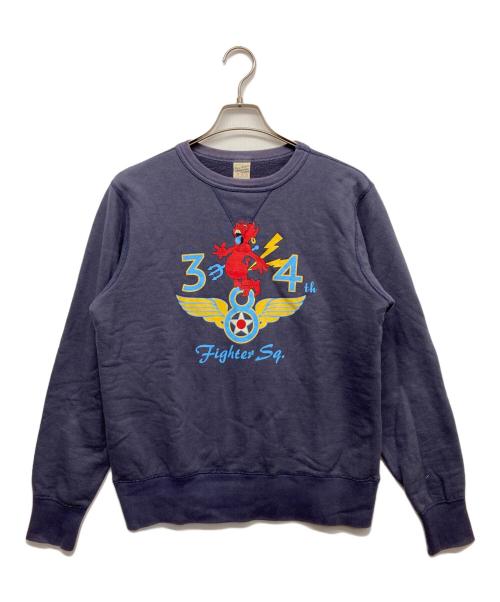 BUZZ RICKSON'S（バズリクソンズ）Buzz Rickson's (バズリクソンズ) デビルプリントスウェット ネイビー サイズ:Ｍの古着・服飾アイテム