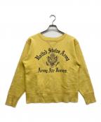 BUZZ RICKSON'Sバズリクソンズ）の古着「3段プリントスウェット」｜イエロー