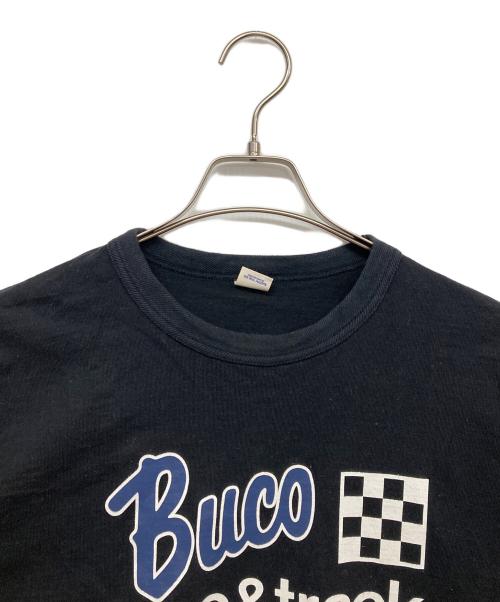 Buco（ブコ）Buco (ブコ) プリントカットソー ブラック サイズ:MEDIUMの古着・服飾アイテム
