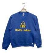 RUSSELL ATHLETICラッセルアスレチック）の古着「90ｓプリントスウェット」｜ブルー