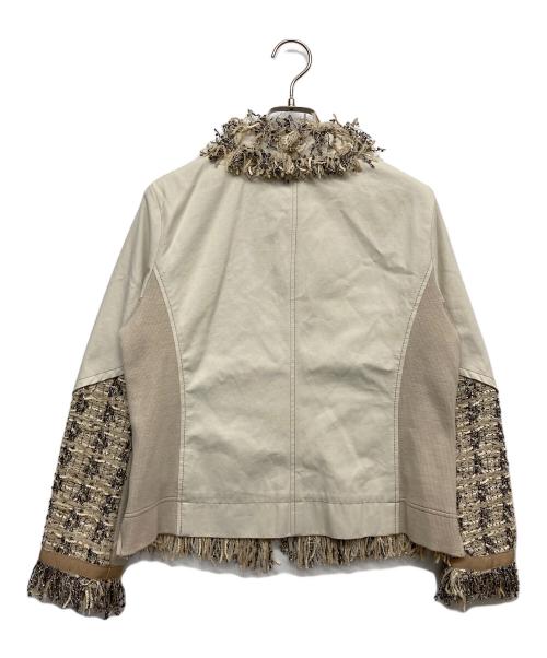 PRIDE（プライド）PRIDE (プライド) 切替ツイードジャケット ベージュ サイズ:38の古着・服飾アイテム