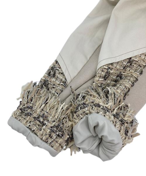 PRIDE（プライド）PRIDE (プライド) 切替ツイードジャケット ベージュ サイズ:38の古着・服飾アイテム