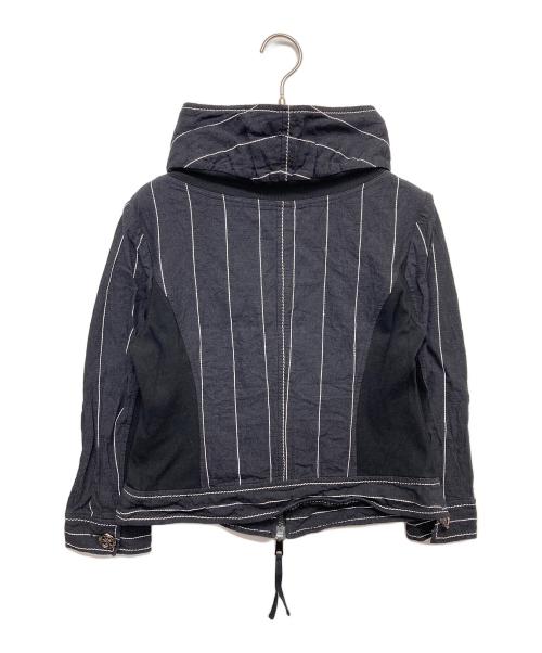 PRIDE（プライド）PRIDE (プライド) シルク×リネンブレンドジャケット ブラック サイズ:38の古着・服飾アイテム