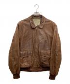 BANANA REPUBLICバナナリパブリック）の古着「80ｓA-2型レザージャケット」｜ブラウン