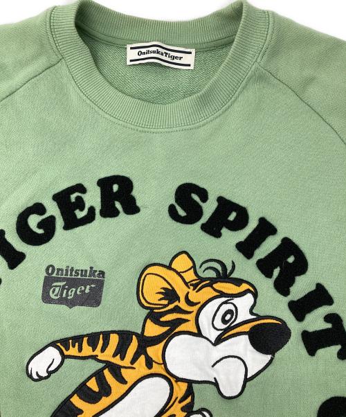Onitsuka Tiger（オニツカタイガー）Onitsuka Tiger (オニツカタイガー) SWEAT TOP グリーン サイズ:Sの古着・服飾アイテム