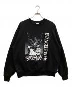 mahagridマハグリッド）の古着「エヴァンゲリオンプリントスウェット」｜ブラック
