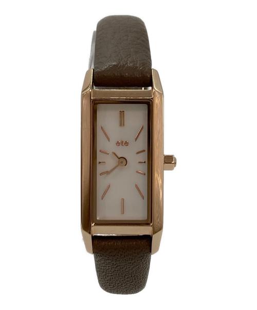ete（エテ）ete (エテ) レクタングルフェイス ウォッチ ホワイトの古着・服飾アイテム