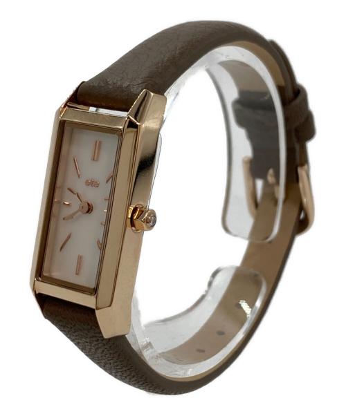 ete（エテ）ete (エテ) レクタングルフェイス ウォッチ ホワイトの古着・服飾アイテム