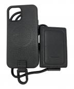 objcts ioオブジェクツアイオー）の古着「カードホルダー付き スマホケース」｜ブラック