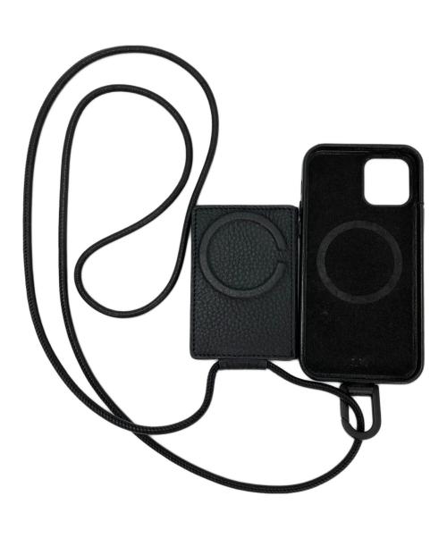 objcts io（オブジェクツアイオー）objcts io (オブジェクツアイオー) カードホルダー付き スマホケース ブラックの古着・服飾アイテム