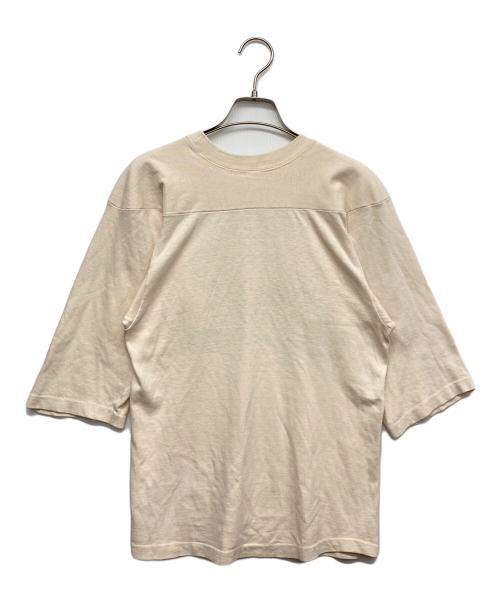 Champion（チャンピオン）Champion (チャンピオン) 70‘ｓフットボールTシャツ ベージュ サイズ:SMALLの古着・服飾アイテム