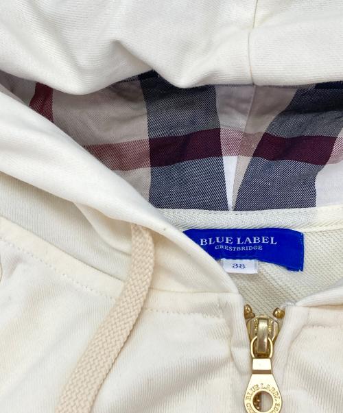 BLUE LABEL CRESTBRIDGE（ブルーレーベルクレストブリッジ）BLUE LABEL CRESTBRIDGE (ブルーレーベルクレストブリッジ) ジップパーカー ベージュ サイズ:38の古着・服飾アイテム