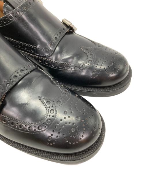 MIU MIU（ミュウミュウ）MIU MIU (ミュウミュウ) CHURCH'S (チャーチ) ダブルモンク ブローグシューズ ブラック サイズ:41の古着・服飾アイテム