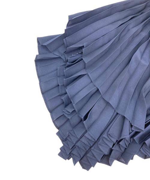 POLO RALPH LAUREN（ポロ・ラルフローレン）POLO RALPH LAUREN (ポロ・ラルフローレン) アシンメトリープリーツスカート ネイビーの古着・服飾アイテム