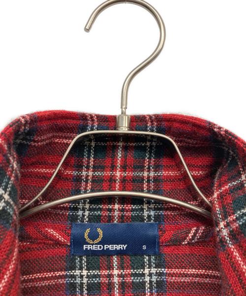 FRED PERRY（フレッドペリー）FRED PERRY (フレッドペリー) ウールチェックジャケット レッド サイズ:Ｓの古着・服飾アイテム