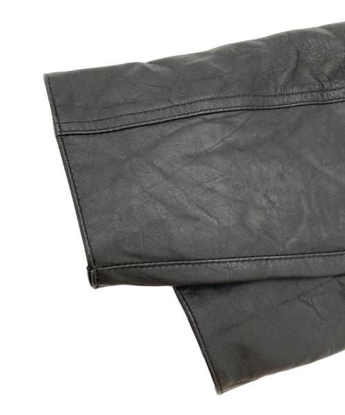 yoused（ユーズド）yoused (ユーズド) LEATHER FISHING JKT ブラック サイズ:1の古着・服飾アイテム