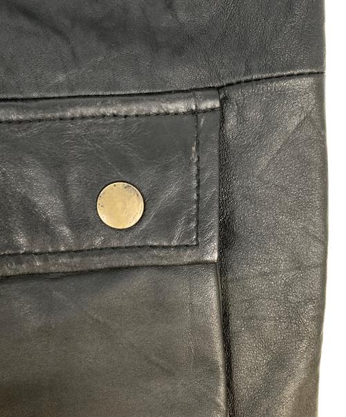 yoused（ユーズド）yoused (ユーズド) LEATHER FISHING JKT ブラック サイズ:1の古着・服飾アイテム