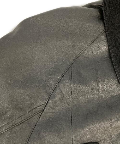 yoused（ユーズド）yoused (ユーズド) LEATHER FISHING JKT ブラック サイズ:1の古着・服飾アイテム