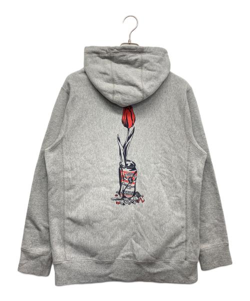 WASTED YOUTH（ウェイステッドユース）Wasted Youth (ウエステッド ユース) BUDWEISERコラボプルオーバーパーカー グレー サイズ:Lの古着・服飾アイテム