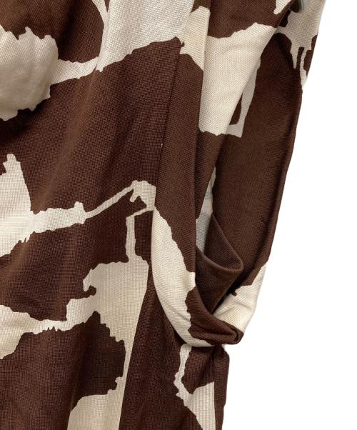DIANE VON FURSTENBERG（ダイアンフォンファステンバーグ）DIANE VON FURSTENBERG (ダイアンフォンファステンバーグ) ノースリーブシルクワンピース ブラウンの古着・服飾アイテム