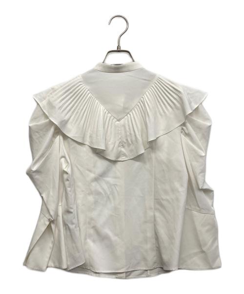 Snidel（スナイデル）Snidel (スナイデル) フリルパワショルブラウス ホワイト サイズ:1の古着・服飾アイテム