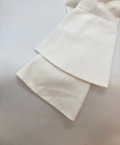 Snidel（スナイデル）Snidel (スナイデル) フリルパワショルブラウス ホワイト サイズ:1の古着・服飾アイテム