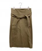 DRAWERドゥロワー）の古着「ラップスカート」｜オリーブ