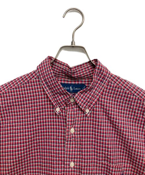 POLO RALPH LAUREN（ポロ・ラルフローレン）POLO RALPH LAUREN (ポロ・ラルフローレン) 半袖チェックシャツ レッド サイズ:XXLの古着・服飾アイテム