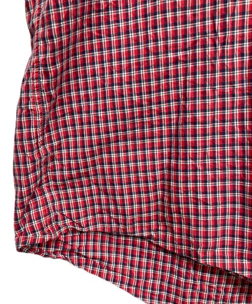 POLO RALPH LAUREN（ポロ・ラルフローレン）POLO RALPH LAUREN (ポロ・ラルフローレン) 半袖チェックシャツ レッド サイズ:XXLの古着・服飾アイテム