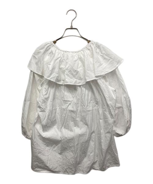 JOURNAL STANDARD（ジャーナルスタンダード）JOURNAL STANDARD (ジャーナルスタンダード) コットンポプリンフリルブラウス ホワイト サイズ:freeの古着・服飾アイテム
