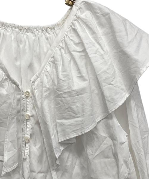 JOURNAL STANDARD（ジャーナルスタンダード）JOURNAL STANDARD (ジャーナルスタンダード) コットンポプリンフリルブラウス ホワイト サイズ:freeの古着・服飾アイテム