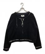 MM6エムエムシックス）の古着「スパンコールフリースニット」｜ブラック