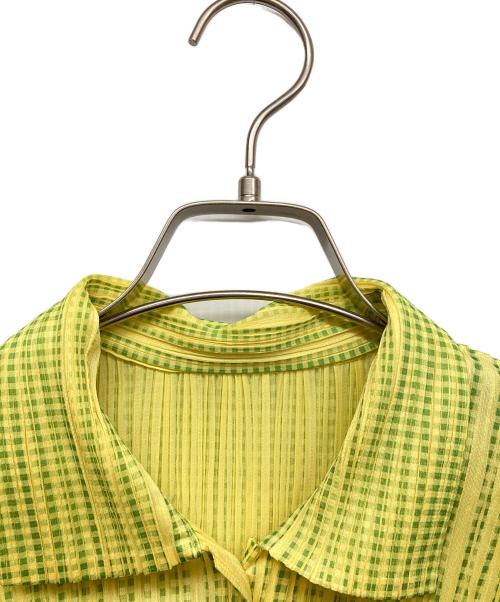 PLEATS PLEASE（プリーツプリーズ）PLEATS PLEASE (プリーツプリーズ) プリーツシャツ イエロー サイズ:3の古着・服飾アイテム