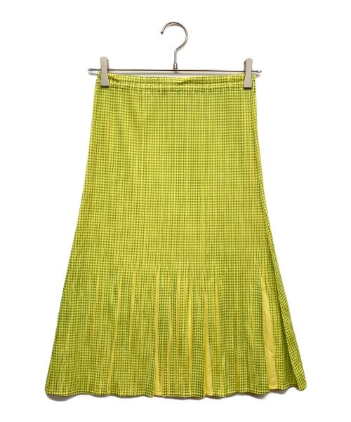 PLEATS PLEASE（プリーツプリーズ）PLEATS PLEASE (プリーツプリーズ) プリーツスカート イエロー サイズ:4の古着・服飾アイテム