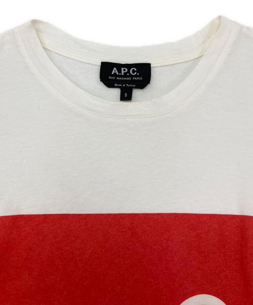 A.P.C.（アーペーセー）A.P.C. (アーペーセー) ロゴプリントTシャツ ホワイト サイズ:Sの古着・服飾アイテム