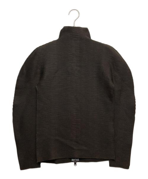 me by ISSEY MIYAKE（ミーバイイッセイミヤケ）me by ISSEY MIYAKE (ミーバイイッセイミヤケ) W ZIP Design Jacket ブラウン サイズ:FREEの古着・服飾アイテム