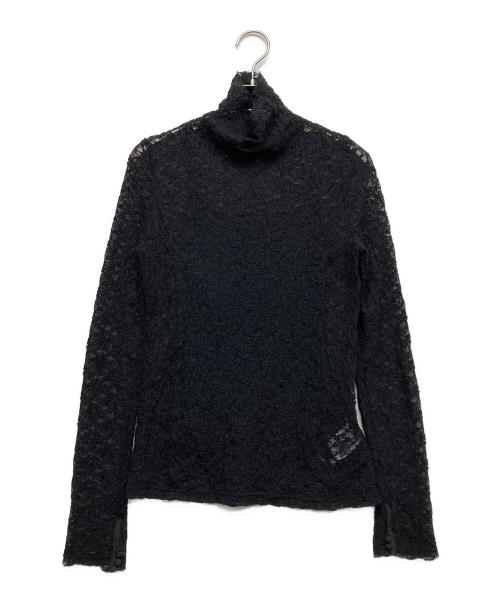 FRAY ID（フレイ アイディー）FRAY ID (フレイ アイディー) ストレッチレースハイネックトップス ブラック サイズ:Fの古着・服飾アイテム