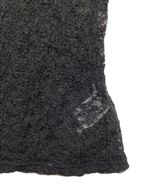 FRAY ID（フレイ アイディー）FRAY ID (フレイ アイディー) ストレッチレースハイネックトップス ブラック サイズ:Fの古着・服飾アイテム