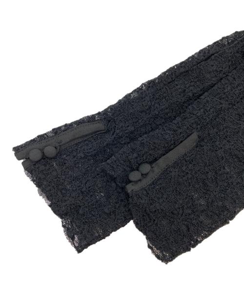 FRAY ID（フレイ アイディー）FRAY ID (フレイ アイディー) ストレッチレースハイネックトップス ブラック サイズ:Fの古着・服飾アイテム