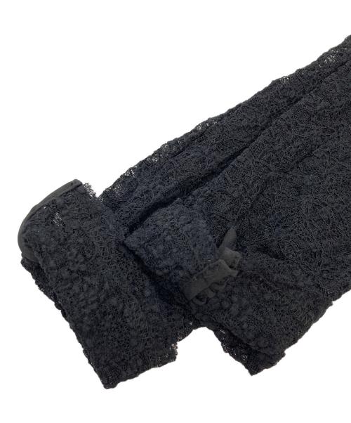 FRAY ID（フレイ アイディー）FRAY ID (フレイ アイディー) ストレッチレースハイネックトップス ブラック サイズ:Fの古着・服飾アイテム