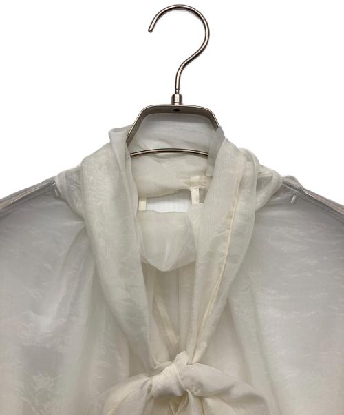 anuans（アニュアンス）anuans (アニュアンス) シアーボウタイボリュームブラウス アイボリー サイズ:Fの古着・服飾アイテム