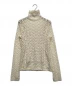 FRAY IDフレイ アイディー）の古着「ストレッチレースハイネックトップス」｜アイボリー