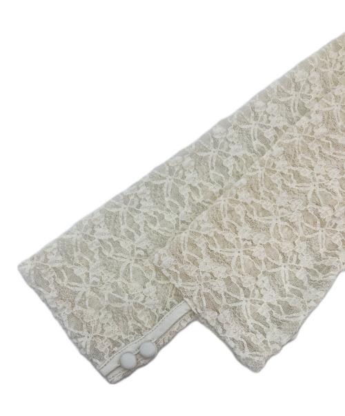 FRAY ID（フレイ アイディー）FRAY ID (フレイ アイディー) ストレッチレースハイネックトップス アイボリー サイズ:Fの古着・服飾アイテム